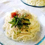 大葉が香る梅じゃこそうめん